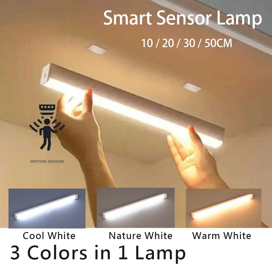 Wireless USB Rechargeable Motion Sensor LED Bar Light Induction Night Light Portable Cordless Magnetic Cabinet Lamp for Kitchen Wireless USB Rechargeable Motion Sensor LED Bar Light Induction Night Light Portable Cordless Magnetic Cabinet Lamp for Kitchen