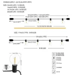 110V/220V Outdoor String Lights LED G40 Festoon Fairy Patio Garland Lamp Wedding Street Camping Garden Party Decoration Lights 2