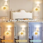 Wireless battery powered wall lamp rechargeable wall lamp dimmable detachable bulb remote control 10 color wireless wall lamp 3