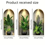3D Watercolor Plant Wall Stickers - Realistic Potted Plants Decor, Self-Adhesive Vine Leaves For Living Room Bedroom Wall Decor 6