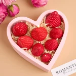 3D Strawberry Aromatherapy Candle Silicone Mold DIY Handmade Romantic Scented for Valentine's Day Party Home Decor Birthday Gift 4
