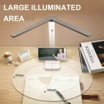 LED Desk Lamp 3 Levels Dimmable Touch Night Light USB Rechargeable Eye Protection Foldable Table Lamp For Bedroom Bedside Desk 3