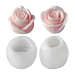 New 3D Flower Silicone Candle Molds Handmade Rose Flower Soap Plaster Chocolate Baking Mold for Valentine's Day Decoration Gift 3
