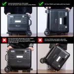 Portable Power Station With Hand Truck,Solar Generator with 2400W 6 X AC (4800W Peak), 2048Wh /110V/ 1.5H Fast 5