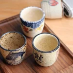 50ml Japanese-style ceramic antique white wine cup sake set home retro coffee cup wine pot shochu classical cup 2