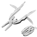 Portable Stainless Steel Multi-Tool Pliers Knife Keychain Screwdriver - Perfect For Outdoor Use! 4