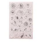 DIY Flowers Floral Transparent Rubber Clear Stamp Scrapbook Photo Album DIY Card Making Clear Stamps 2