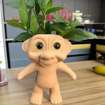 Creative Cute Extraterrestrial Being Resin Flower Pot Office Desk Ornament Outdoor Garden Lawn Courtyard Home Decoration 2