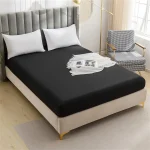 Kuup Safe Waterproof Mattress Protector Soft Comfortable Breathable Solid Color Fitted Bedding Cover No Pillowcases Included 2
