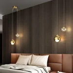 Nordic Luxury Crystal LED Chandelier Double Head Long Line Hanging Lamp For Home Decor Restaurant Bar Bedroom Pendant Lights 5