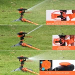 Automatic Garden Watering Lawn Sprinklers 360° Rotation Irrigation Watering System with Nozzle Grass Plant for Farm Outdoor Yard 3