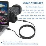 UC-E6 Digital Camera USB Data Cable Mini 8 Pin  for Nikon CoolPix Fuji Panasonic Olympus Sony 1M 1.5M 6