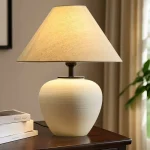 Nordic Retro Ceramic ,Table Lamp Fabric Lampshades, Bedside Table Lamps, Room Decoration, Indoor Lighting, Floor Lamps 5