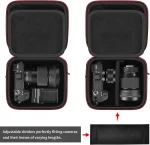 Hard Camera Case for Sony ZV-E10 A6400 A6000 A6100 A6600 A6500 (Medium,Kit Lens Only),Protective Bag with Shoulder Strap & Divid 3
