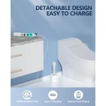 Electric Toilet Brush and Holder Set, 8 in 1 Cleaning Kit with 8 Replaceable Brushes, Hard Nylon and Soft Silicone Brushes, 6 Re 5