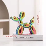 ceramics Balloon Dog Sculpture Home Decor room Decoration Accessories Office Nordic Animal Decorative Sculptures and Figurines 6