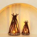 Creative Handmade Tree Branch Night Light Retro Style LED Ambient Desktop Decoration for Bar Counter Home Ornament Lighting 2