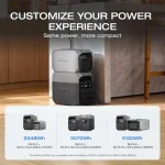 DELTA 3 Portable Power Station, Full Charge in 43 Min, 1024Wh LiFePO4 Battery, 1800W AC/100W USB-C Output, Solar Generator 6