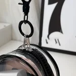 Portable Mini Clear Zipper Storage Bag - Space-Saving Organizer for Earphones & Chargers, Versatile with Handy Keychain Loop 5