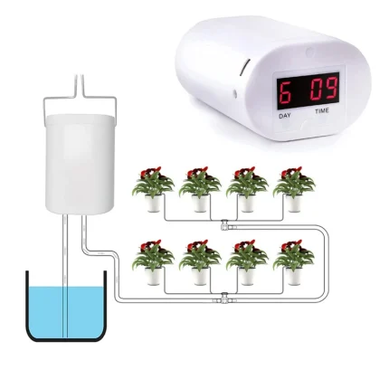 2/4/8 Head Drip Watering Pump Automatic Irrigation System Garden Watering Equipment Plant Sprinkler Controller Garden Tool