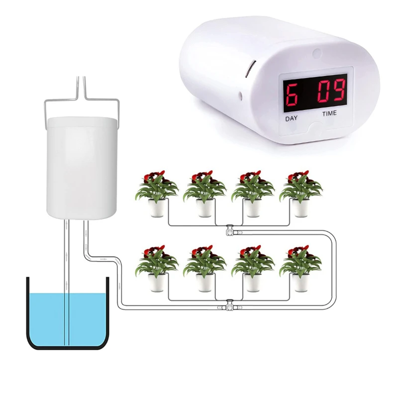 2/4/8 Head Drip Watering Pump Automatic Irrigation System Garden Watering Equipment Plant Sprinkler Controller Garden Tool 2/4/8 Head Drip Watering Pump Automatic Irrigation System Garden Watering Equipment Plant Sprinkler Controller Garden Tool
