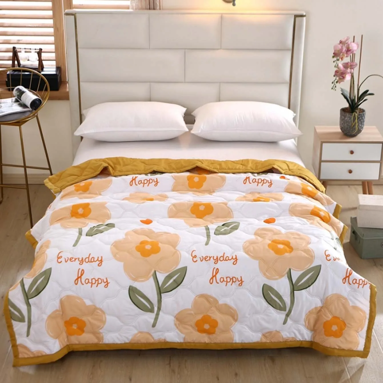 A washed quilt core, ground wool printed quilt, can be washed by washing machine, home bed products single and double quilt core A washed quilt core, ground wool printed quilt, can be washed by washing machine, home bed products single and double quilt core
