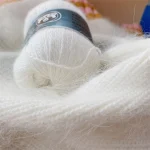 Mink Fur Yarn for Yarns for Knitting and Crochet 2-Ply Lace T Shirt Yarn for Hand Knitting Needlework 1 Skein 340 M 50+20g 5
