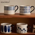 KEMORELA 1PC Japanese Ceramic Cup Coffee Milk oatmeal Breakfast Cups Mug Cups Teacup Water Cup Drinkware Office Home Water Cup 2