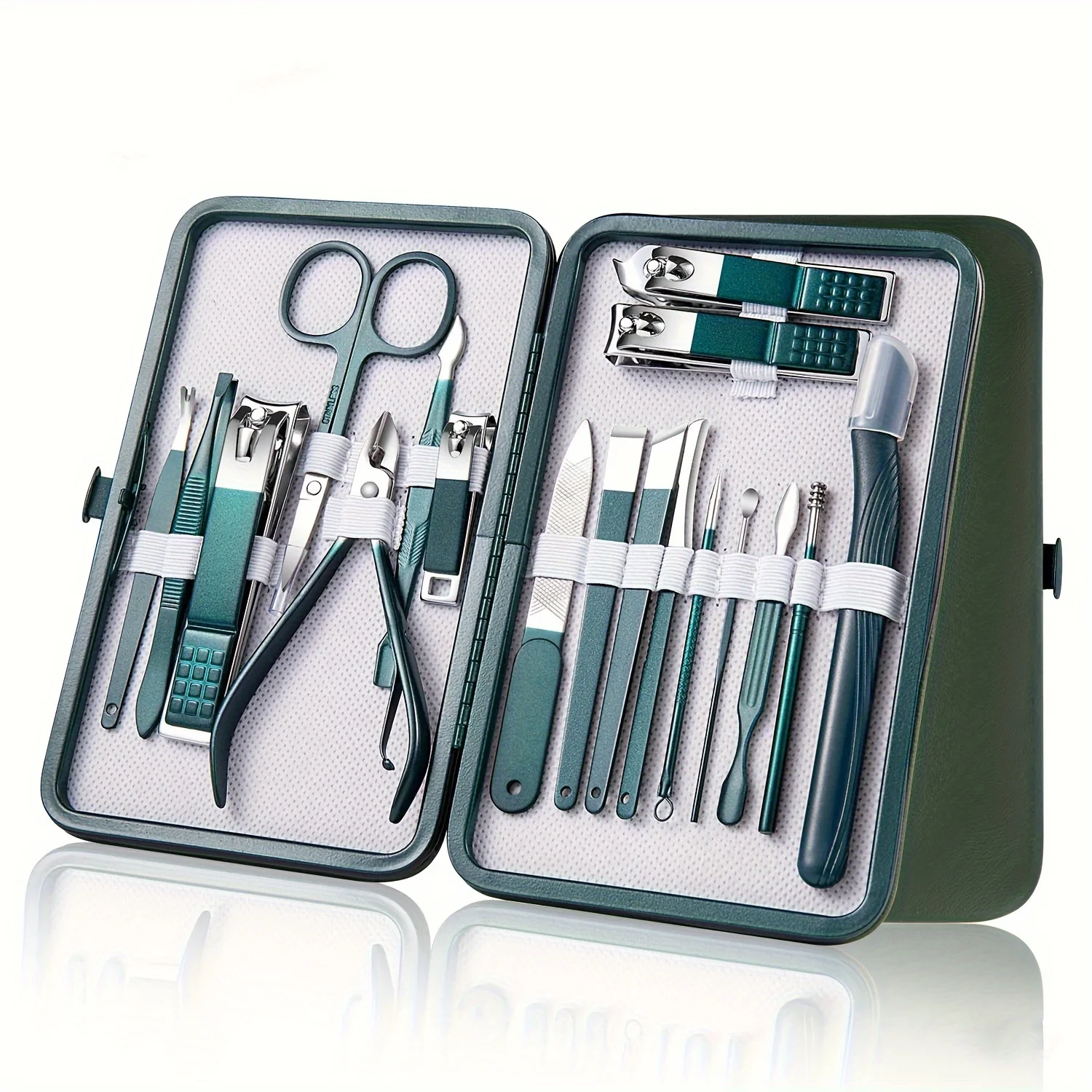 Professional 7-18 Piece Nail Care Kit Stainless Steel Manicure & Pedicure Set with Travel Case for On-the-Go Grooming Professional 7-18 Piece Nail Care Kit Stainless Steel Manicure & Pedicure Set with Travel Case for On-the-Go Grooming
