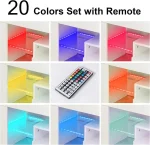 EBELLO 63-Inch Multifunctional TV Cabinet TV Support Shelf Storage Cabinet With Multi-Color Lighting Strip 5