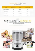 Mini Electric Grinder 300ml Ultrafine Pulverizer for Baby Food Coffee Spice Pepper Grain Mill with 2/4 Blades Household Use 6