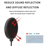Microphone accessories Metal pop filter universal microphone windshield for studio recording condenser microphone 4