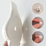 1Pc Amagogo Modern White Ceramic Sea Shell Conch Flower Vase Wall Hanging Home Decor 2