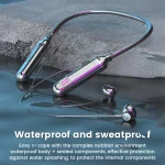 Wireless Earphones 5.3 Neckband Headphones Gaming LED Display Stereo Sports Headset Halter Waterproof Magnetic Earbuds 2