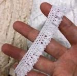 Hot!! 10 Meters Cotton Elastic Lace Trim Sewing Material Accessories Wholesale 16mm Beige/White Design Lace Fabric Ribbon 3
