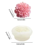 Hibiscus Flower Mold for Candle & Soap, Flat Base, Clear Texture, Easy to Demold & Clean, DIY Aromatherapy/Decoration, Essential 2