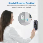 Smart Wireless Video Doorbell Camera with AI Detection, Night Vision, Cloud Storage, Battery Powered for Indoor Outdoor Use 4