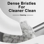 Wall Hanging Toilet Brush with Holder Long Handled Silicone Toilet Brush Soft Bristles WC Cleaning Brush Bathroom Accessories 4
