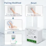 20A Tuya WiFi Smart Switch 16A RF 433Mhz Wireless Relay Receiver Mini Round Panel Switch Voice Control Alexa Google Home Alice 4