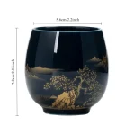 Japanese-style Simple Master Mug Ceramic Tea Bowl Cup Household Jilan Simple Ceramic Large Teacup Tea Set for A Single Cup 6