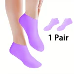 Moisturizing Foot Socks,Silicone Socks for Dry Cracked Feet Women's Foot Socks for Moisturizing,Featuring Massage 4
