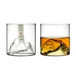 5 Oz 3D Guanshan Whiskey Glass Set Transparent Crystal Cup Suitable for Drinking Whiskey Cognac Cocktail Ice Wine Glass 4