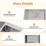 Stainless Steel Kitchen Sink Double Bowl Kitchen Sink bathroom sink stainless steel sink laundry basements bars restaurants 5
