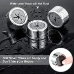 1-10pcs Self Adhesive Towel Plug Holder Wall Mounted Bathroom Organizers Towel Hooks Storage Rack Kitchen Rags Dishcloth Clips 3