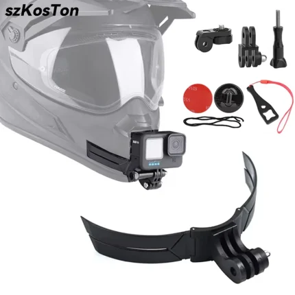 Motorcycle Helmet Chin Mount For DJI OSMO Action 6/5/4/3 GoPro 13 12 11 10 9 8 Full Face Camera Holder Riding Gear Accessory