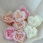 Heart Shape Flowers Handmade Soap Making Supplies DIY Love Flower Candle Mold Aroma Plaster Resin Silicone Molds 4