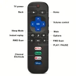 2 remote controls compatible with TCL Roku/Hisense Roku/Onn Roku/Philips Roku smart TV (not applicable to RokuStick and box) 5