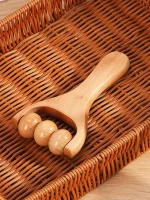 Wooden Roller Massager Therapy Body Massager Face Shoulder Neck Hand Push Rolling Massager Body Soothing Relaxing Massage Tools 4