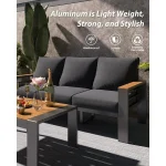 5-Seat Outdoor Sectional Patio Set with Coffee Table, Upgraded Cushions for Backyard, Garden & Poolside 3