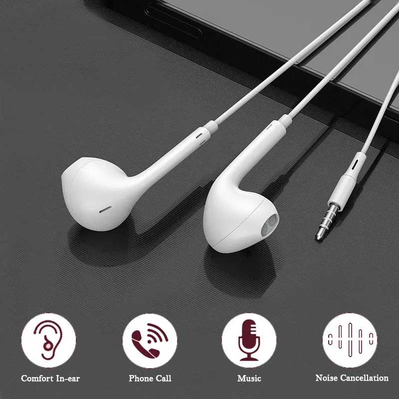 3.5mm Wired Headphones In Ear Headset Wired Earphones with Microphone Stereo Earbuds Sports for Samsung Huawei Xiaomi Phones MP3 3.5mm Wired Headphones In Ear Headset Wired Earphones with Microphone Stereo Earbuds Sports for Samsung Huawei Xiaomi Phones MP3